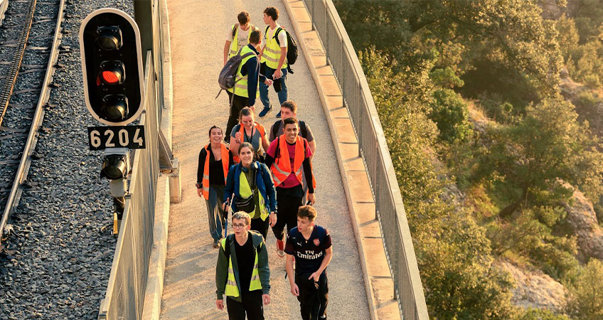 Subida a pie a Montserrat